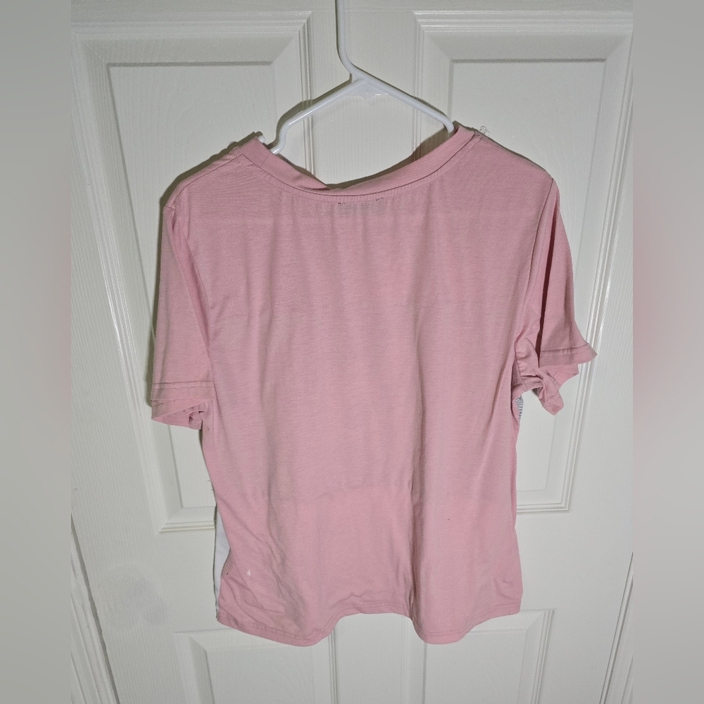 Shein Womens Glitter Sequin Pocket Tee XL - Picture 2 of 7